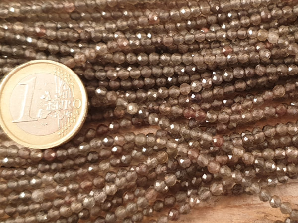 moonstone necklace faceted 3mm