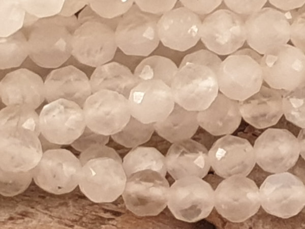 moonstone necklace faceted 4mm