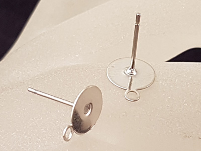 earring 8mm (2 pcs), stainless steel