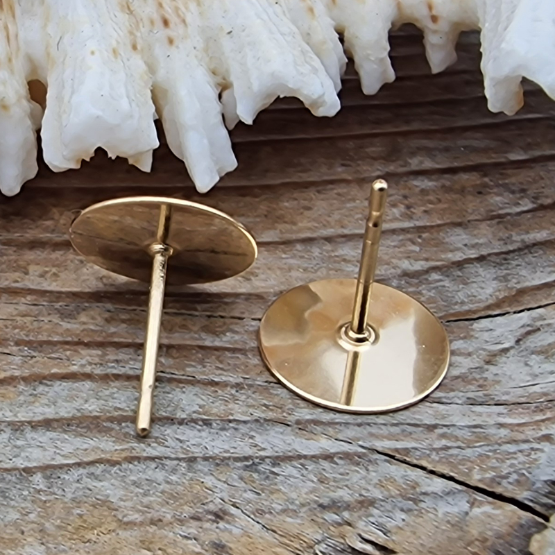 2 Stk. Ohrstecker 9.5mm, Goldfilled