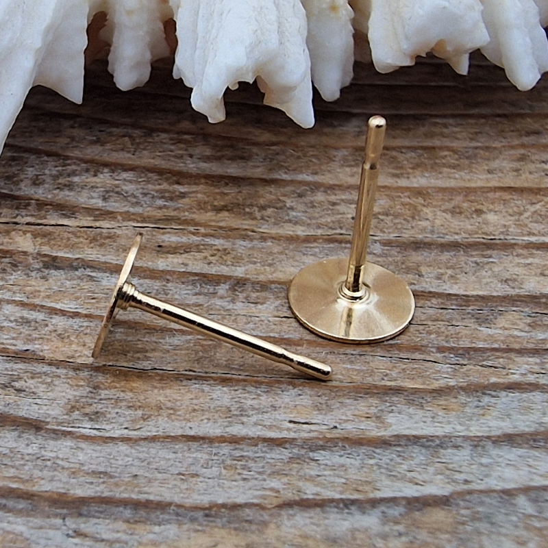 2 Stk. Ohrstecker 6mm, Goldfilled