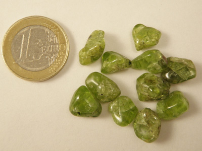 olivine, peridot tumbled stone