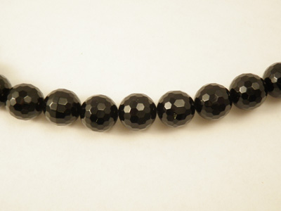 onyx necklace faceted 12mm