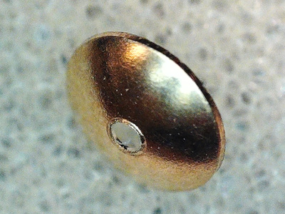 finding, cap 4mm, goldfilled