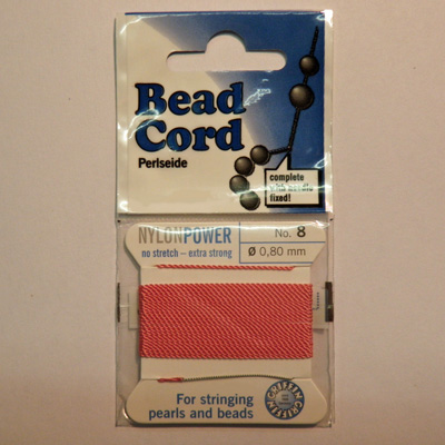 Bead cord dark pink no.8 (d=0.80mm)