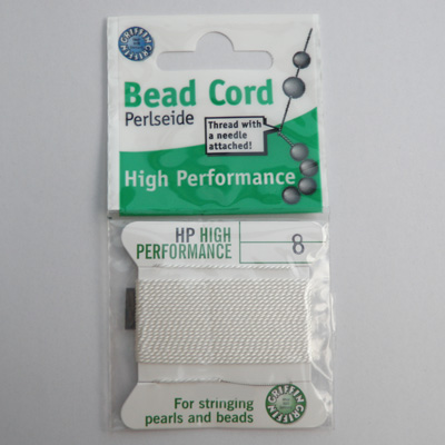 Bead cord HP white no.5 (d=0.65mm)