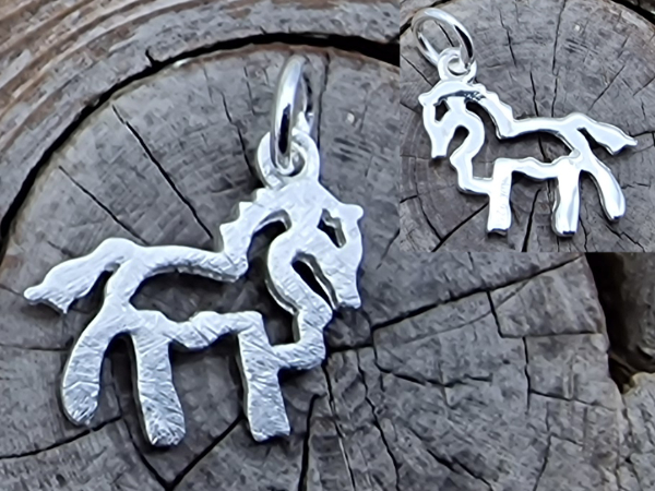 charm 15x13mm, silver