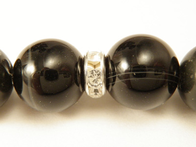Zwischenteil Strass 6x2.5mm, Messing versilbert