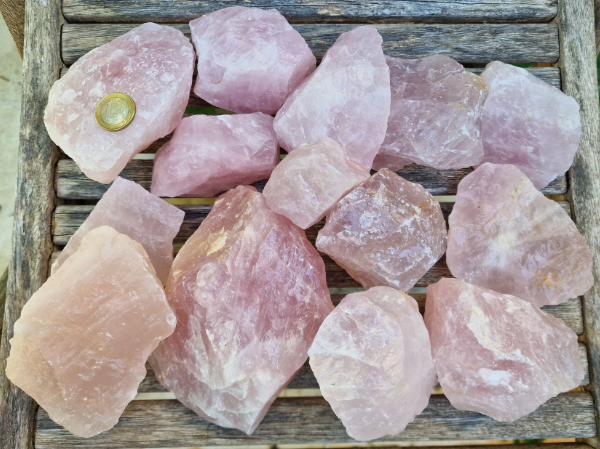 Rosenquarz Rohsteinmix (5kg)