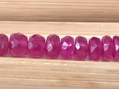 ruby necklace 3.5-4.5mm faceted