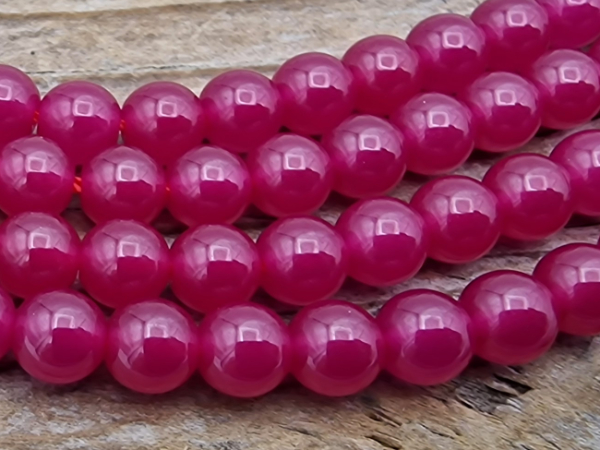 Rubin Kette 4mm farbbehandelt