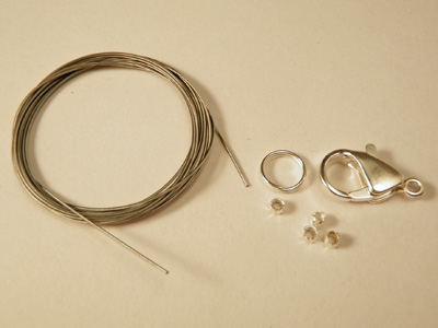 claspset for wire, silverplated