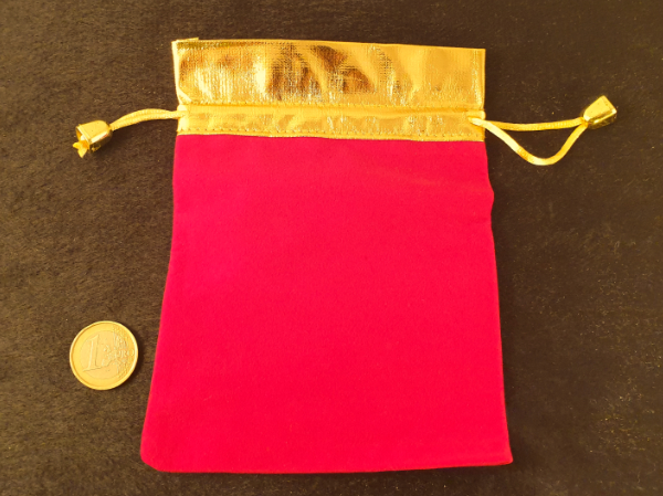 jewelry bag velor red 16x12cm