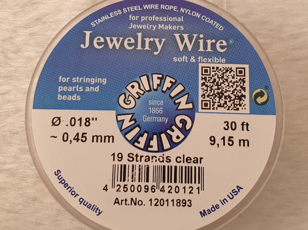 Jewelry Wire 0.45mm/9.15m/19str