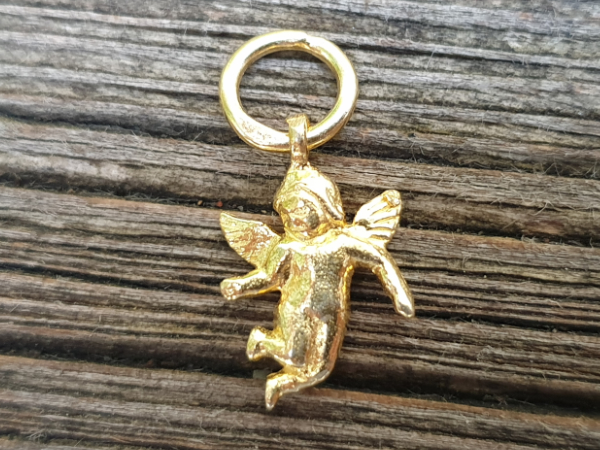 guardian angel 17mm, silver gold plated