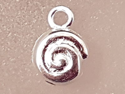 charm 6mm, silver