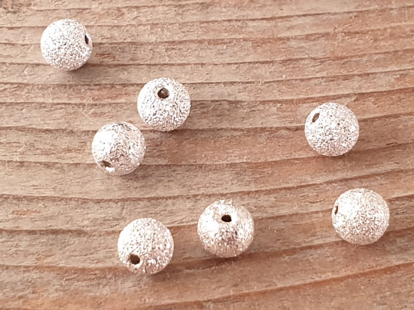 finding, bead 4.5mm, silver