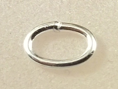 ring 5x7mm, closed, silver