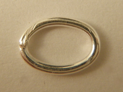 Ring 6x8mm, geschlossen, Silber