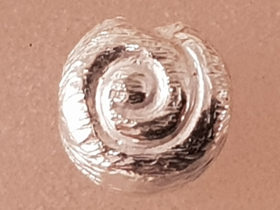 Zwischenteil, Schnecke 6mm, Silber