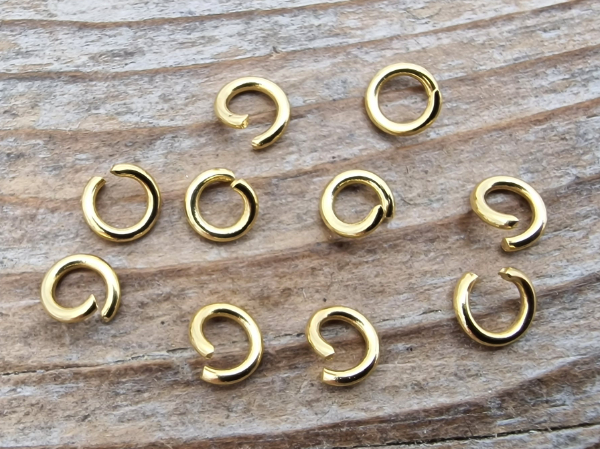 jumpring 4mm (10 pcs), stainless steel gold