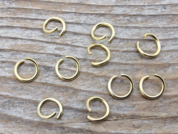jumpring 6mm (10 pcs), stainless steel gold