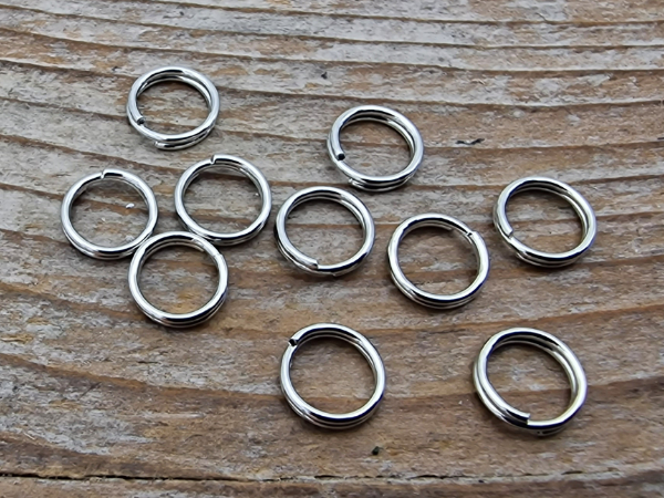 ring 6mm (10 pcs), rhodium plated