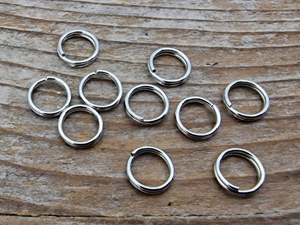 Spiralring 6mm (10 Stk), rhodiumfarben