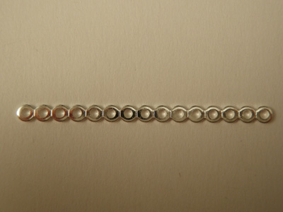 separator 15-eye, brass silver plated