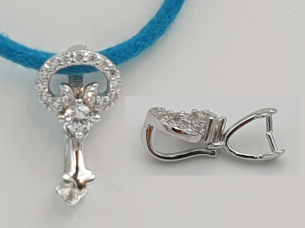 Steigbgel, Anhngerse Silber, Strass
