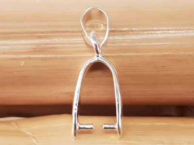 pendant 24mm, brass silvercolor plated