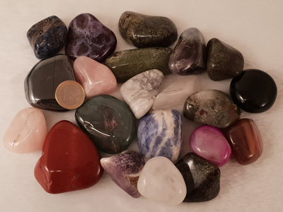 1 kg tumbled stones XXL mixed (appr.18-30 pcs)