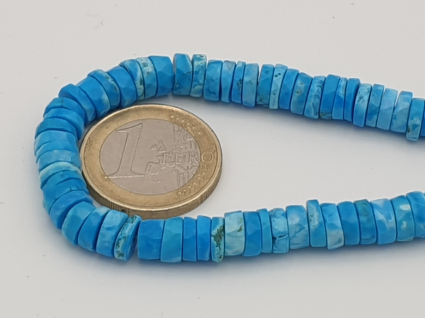 turquoise necklace 7x2mm, Arizona