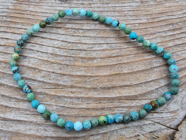 turquoise bracelet 3mm faceted
