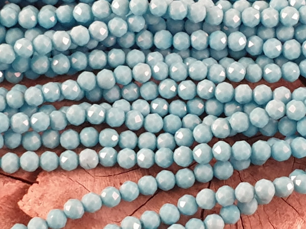 turquoiseimitation necklace faceted 2mm