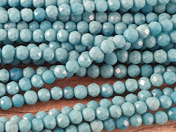 turquoiseimitation necklace faceted 3mm