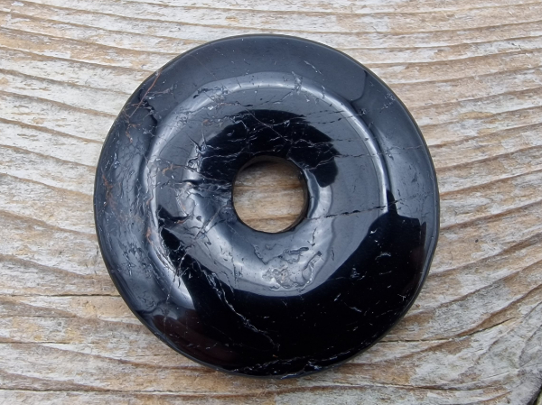 black tourmaline donut 40mm