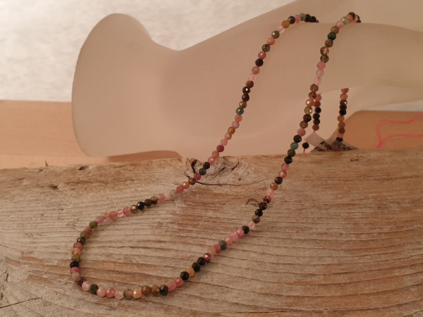 tourmaline necklace faceted 2mm