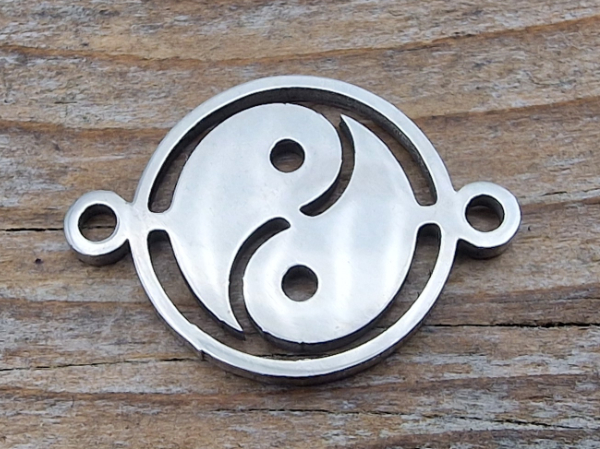 finding-link, Yin Yang 22mm, stainless steel