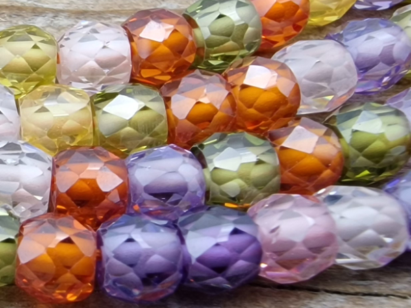 zirconia necklace faceted 4x3.5mm