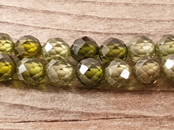 Zirkonkette-stark funkelnd-facettiert 4mm