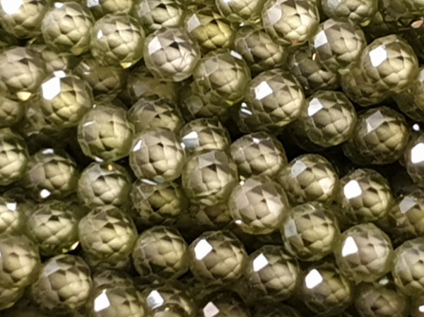 Zirkonkette-stark funkelnd-facettiert 3mm
