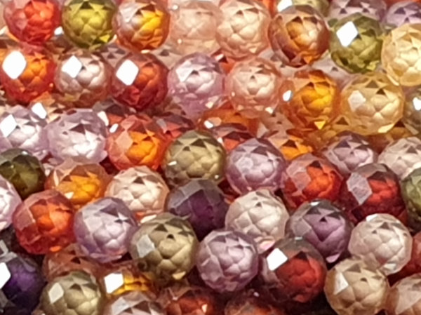 Zirkonkette-stark funkelnd-facettiert 3mm