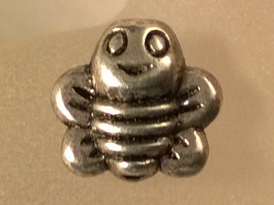 finding, bee 9x8.5mm, metal antik