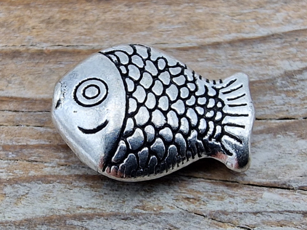 Zwischenteil Fisch, Metall Antik