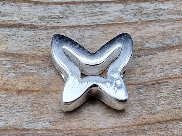 finding, 8x7mm, silver