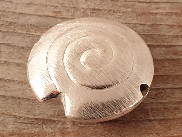 Zwischenteil, Schnecke 20mm, Metall versilbert