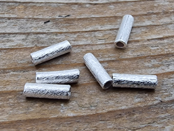 finding, tube 1.7x5mm, silver