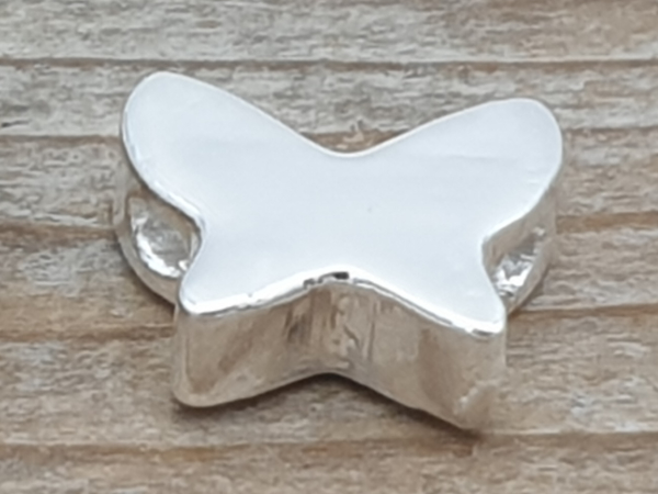 Zwischenteil, Schmetterling 10x9mm, Silber