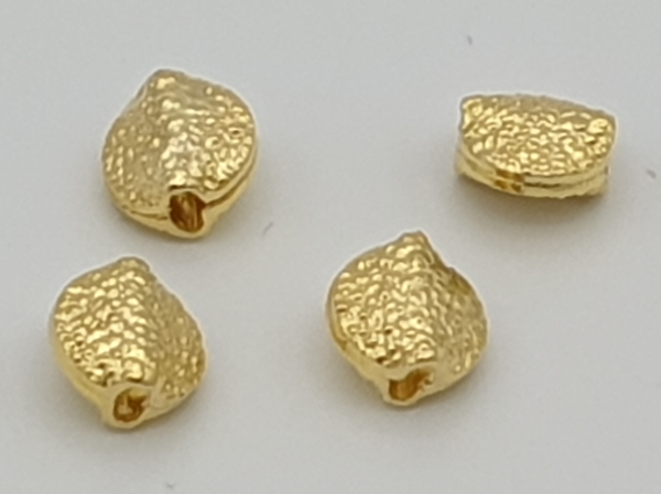 finding, 6mm, silver gold plated